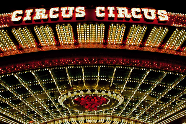 The marquee of Circus Circus casino, Las Vegas. Image: Picture Alliance/DPA / Bridgeman Images